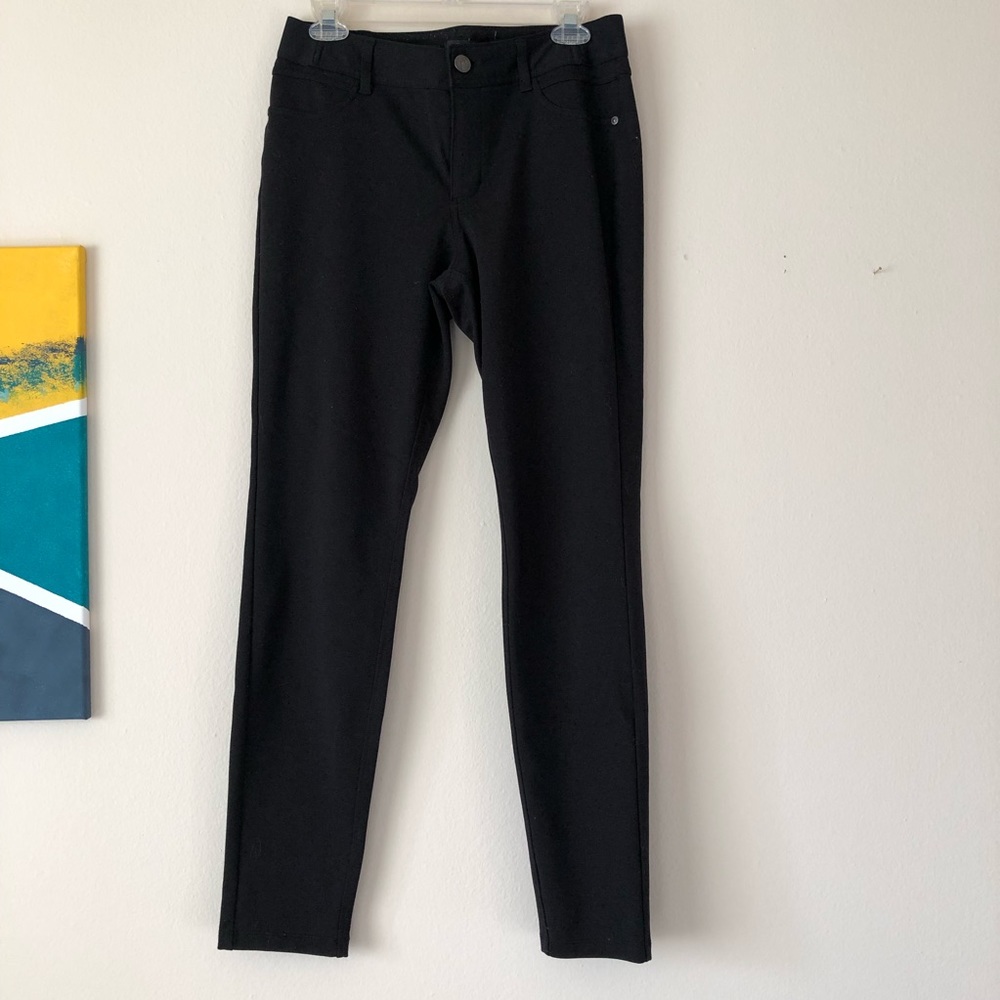 Black skinny comfy work pants